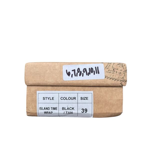 NIB! Free People Island Time Wrap Espadrilles Black/Tan - Size EU 39 / US 8.5 - Picture 8 of 12